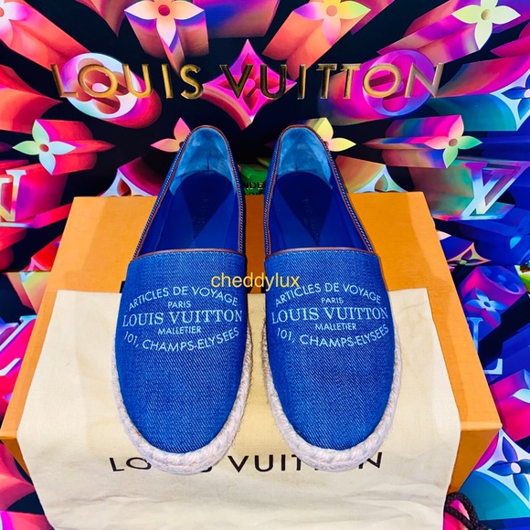 🥿🥿🥿Authentic Louis Vuitton Denim Espadrilles - Picture 2 of 9